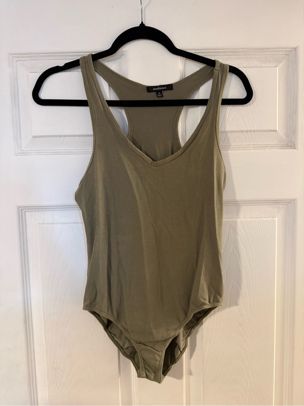 Ambiance Olive Green Racerback Bodysuit